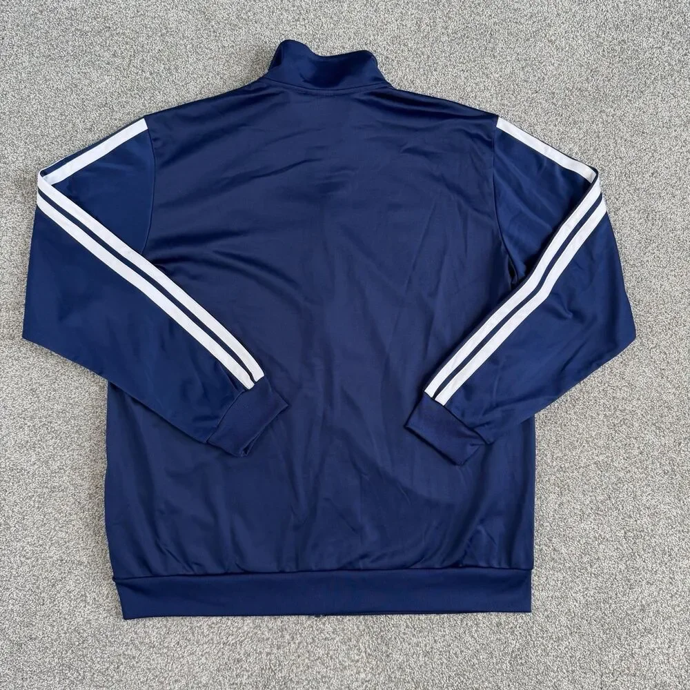 adidas Dayready Tracktop Mens Full Zip Jacket Casual Athletic Blue Size XL